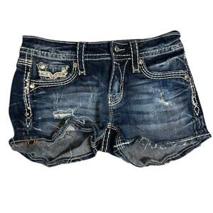 Rock Revival Blue Denim Shorts
